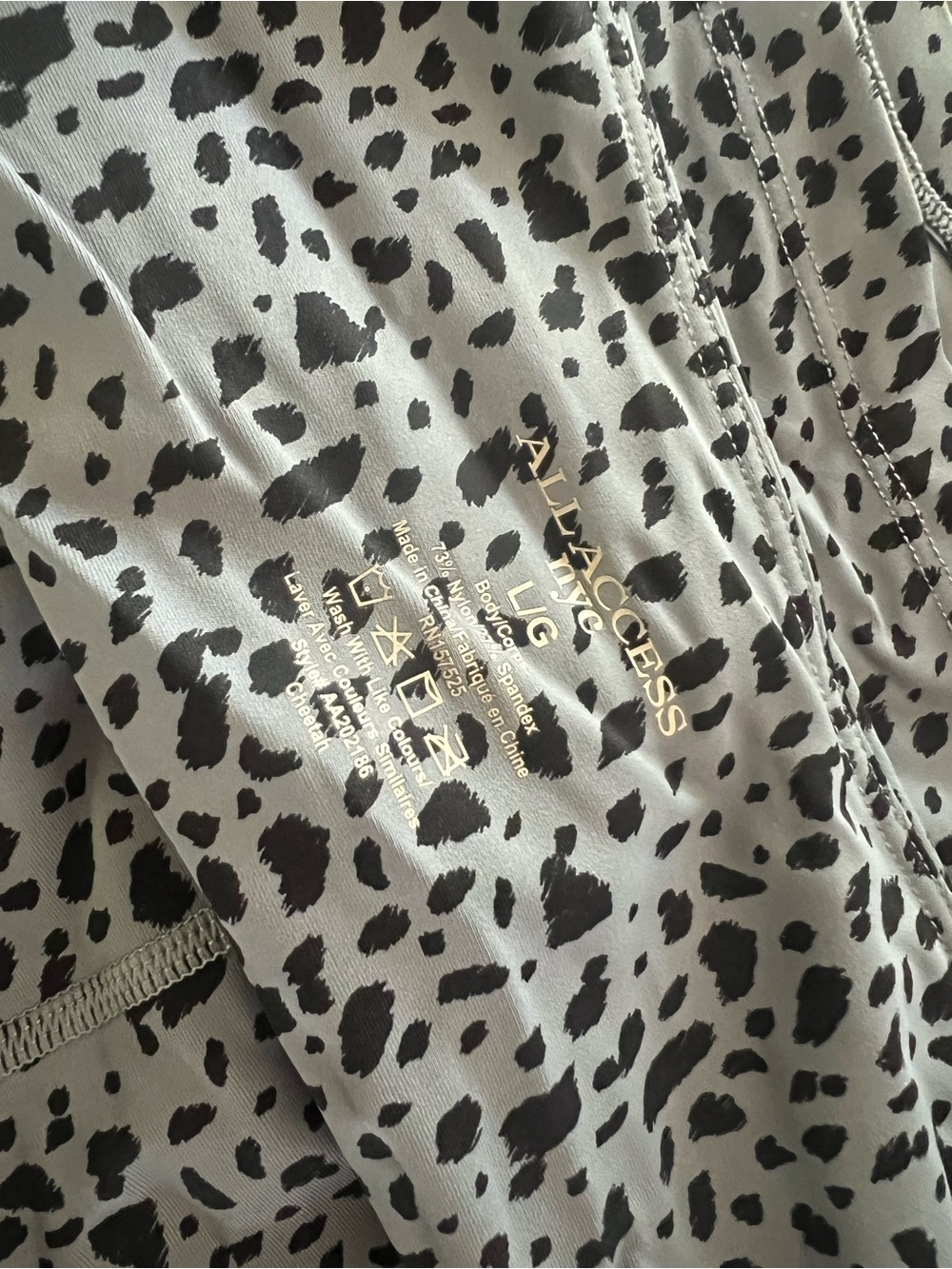 All Access NYC blue and black tessoro Print Leggings Set - Picture 5 of 9